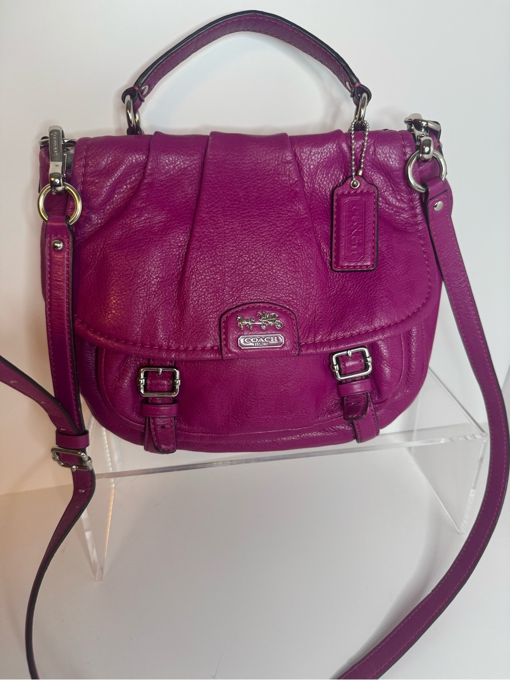 #440 Coach Madison Annabelle Leather Two-Way Satchel Crossbody Bag